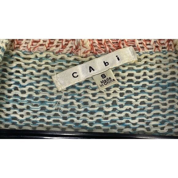 CAbi Womens Line Up Circle Open Drape Shawl Knit Cardigan Sweater Vest Small 216 - Picture 3 of 5